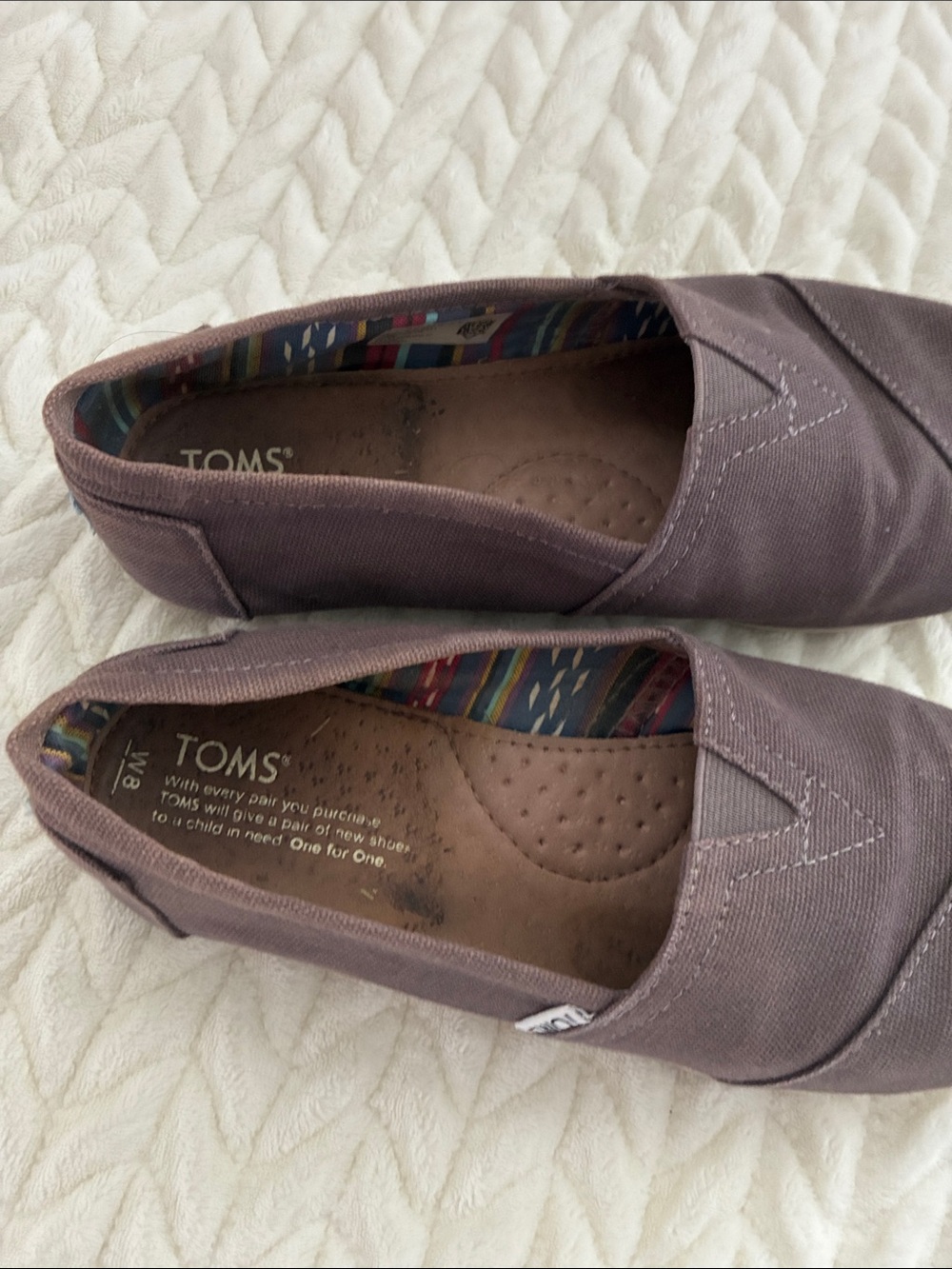 TOMS Women's Canvas Slip-On Shoes - Brown - Picture 2 of 8